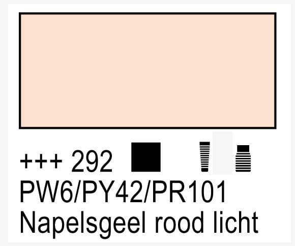 Amsterdam Acrylic Paint - 292 Naples Yellow Red Light