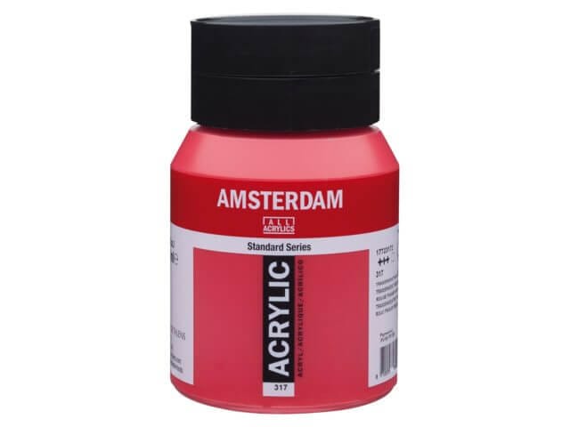 Amsterdam Acrylic Paint - 317 Transparent Red Medium