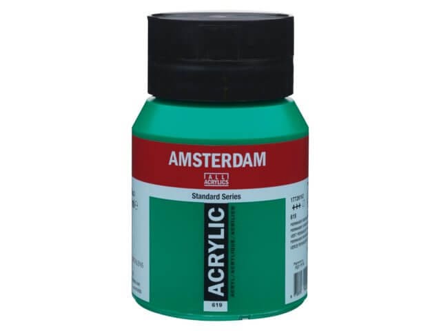Amsterdam Acrylic Paint - 619 Permanent Green Dark