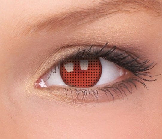 Red Screen 14mm Crazy Colored Contact Lenses (1 year)